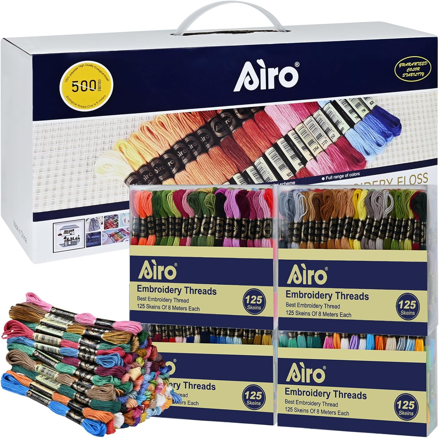 500 Skeins Embroidery Floss for Cross Stitch and Crafts