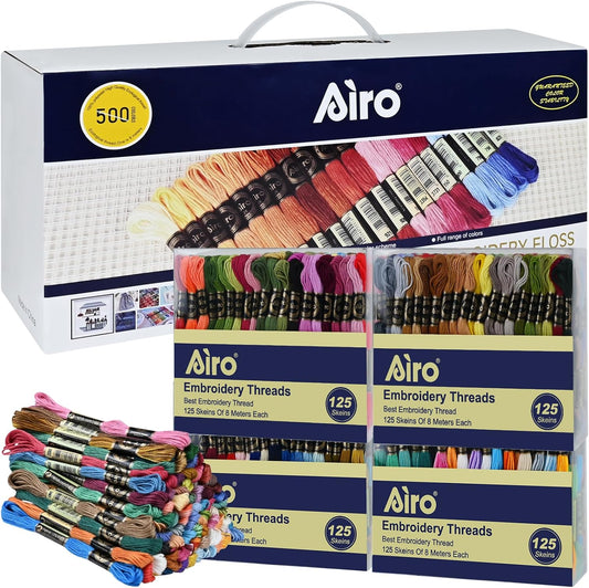 500 Skeins Embroidery Floss for Cross Stitch and Crafts