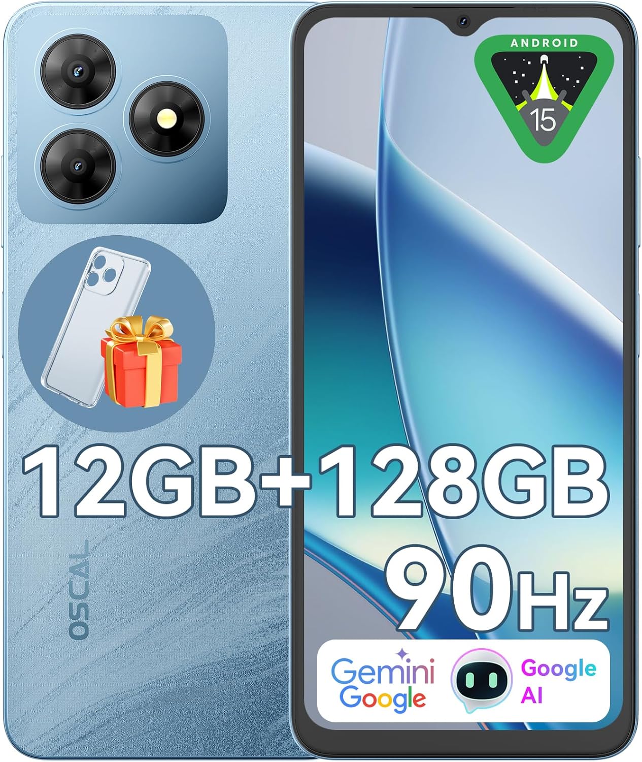 OSCAL Unlocked Android Phone with 12GB RAM and 128GB Storage