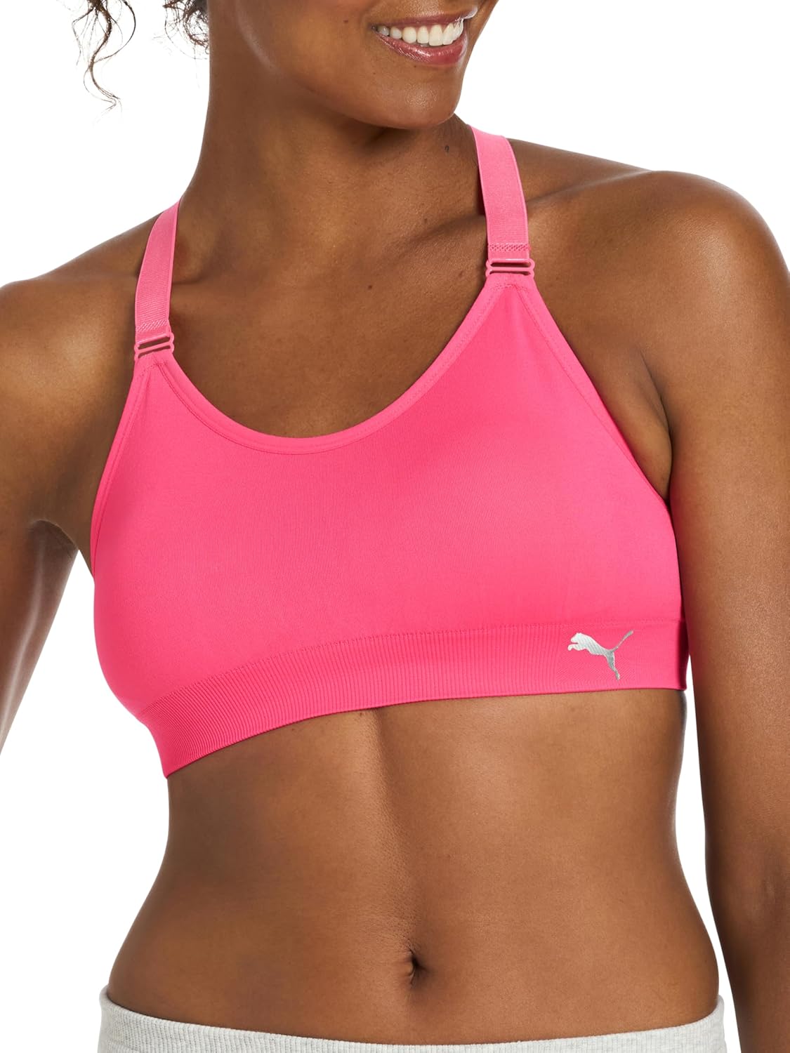 PUMA Women's 2 Pack Seamless Sports Bra for Ultimate Comfort