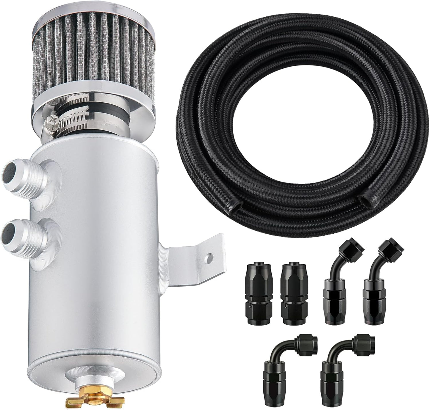 EVIL ENERGY 10AN Oil Catch Can with 750ml Breather Tank Kit