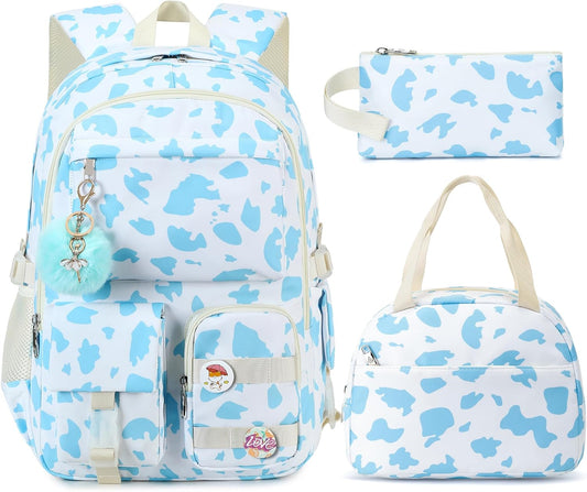 Hidds Girls Backpack Set with Lunch Box for School and College