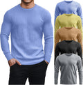 5 Pack Thermal Waffle Shirts for Men Crew Neck Long Sleeve - Soft