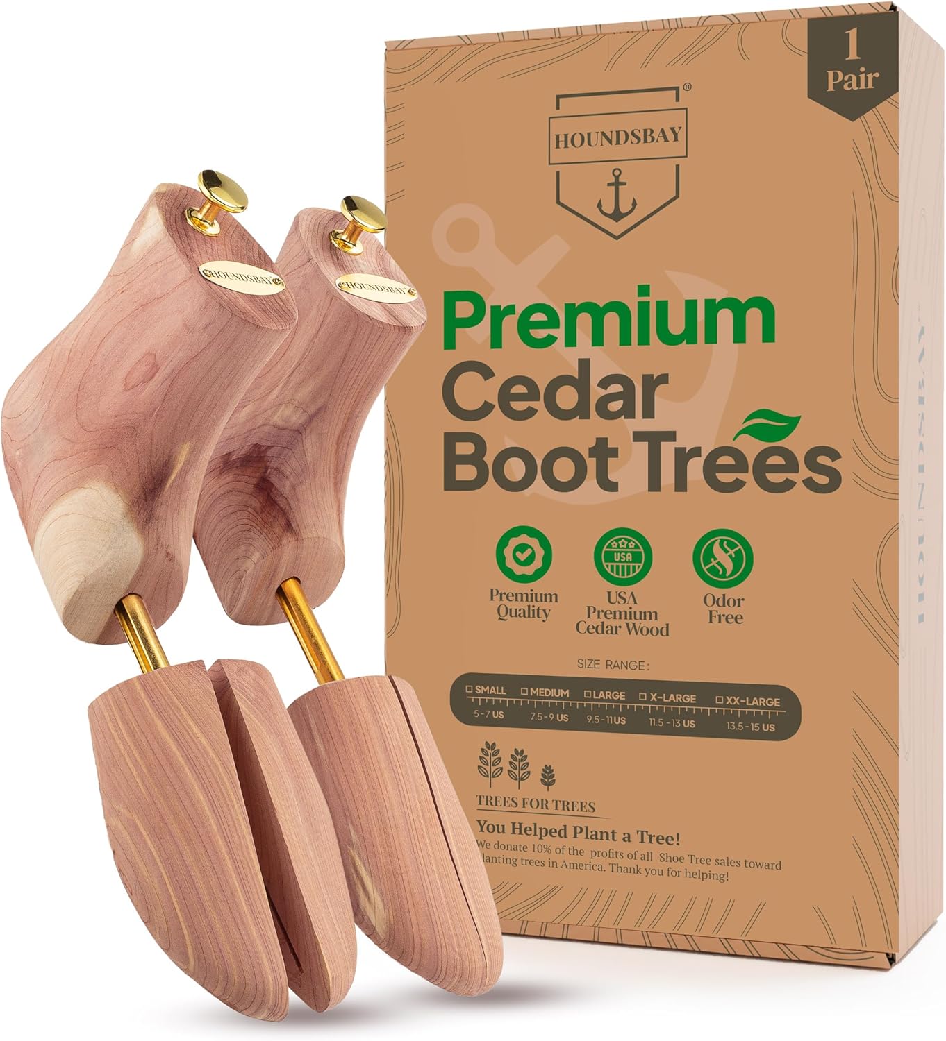 Cedar Boot Trees for Men - Premium Boot Shaper & Stretcher