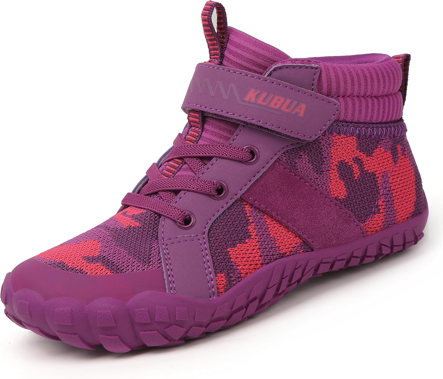 KUBUA Kids High Top Barefoot Shoes for Active Play and Comfort