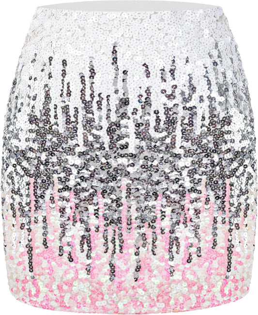 MANER Women's Sequin Skirt for Night Out and Parties