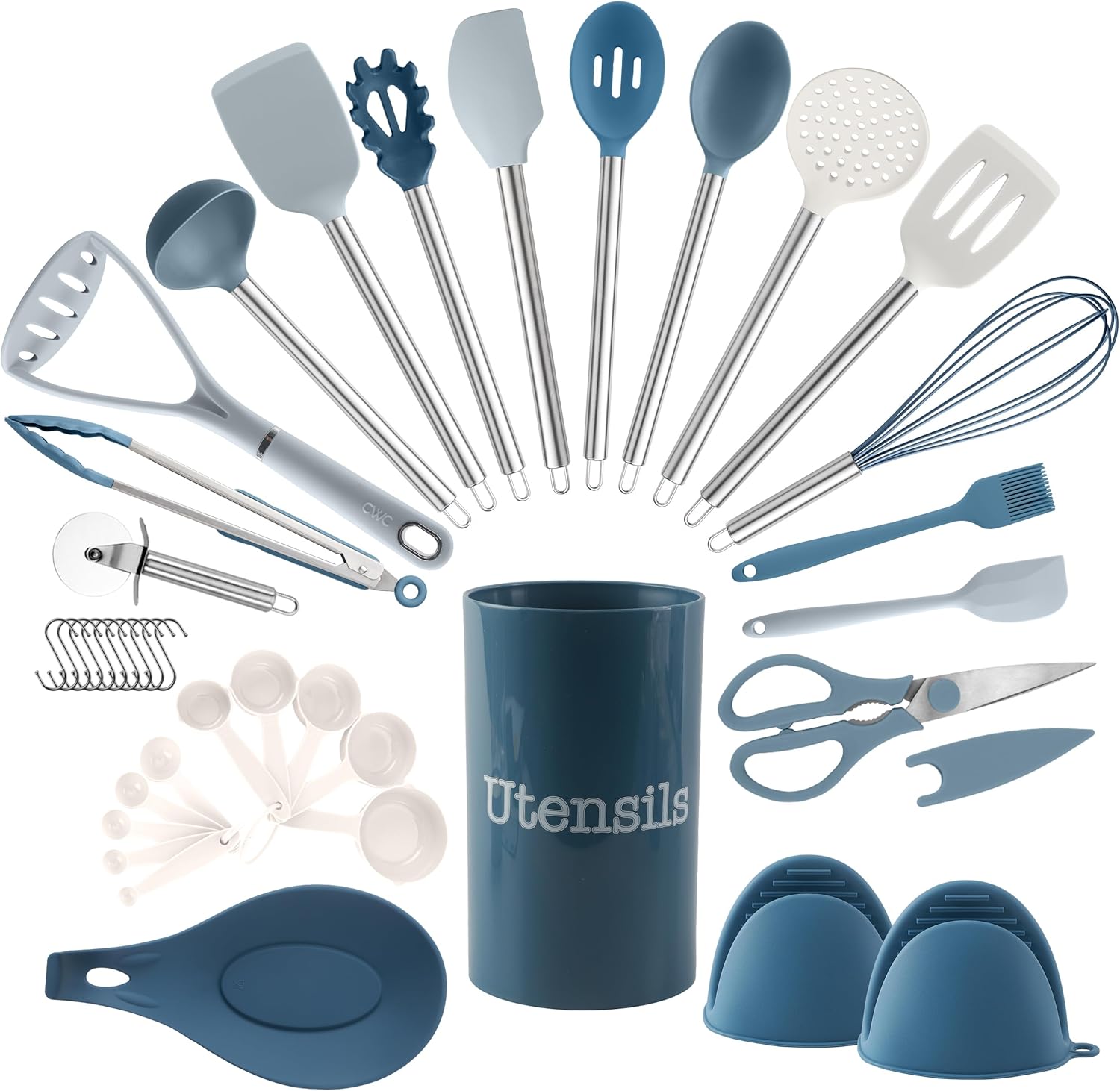 COOK WITH COLOR Silicone Cooking Utensils Set for Every Chef