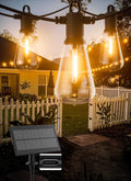 Solar String Lights Outdoor 100FT Warm White - USB Rechargeable Patio