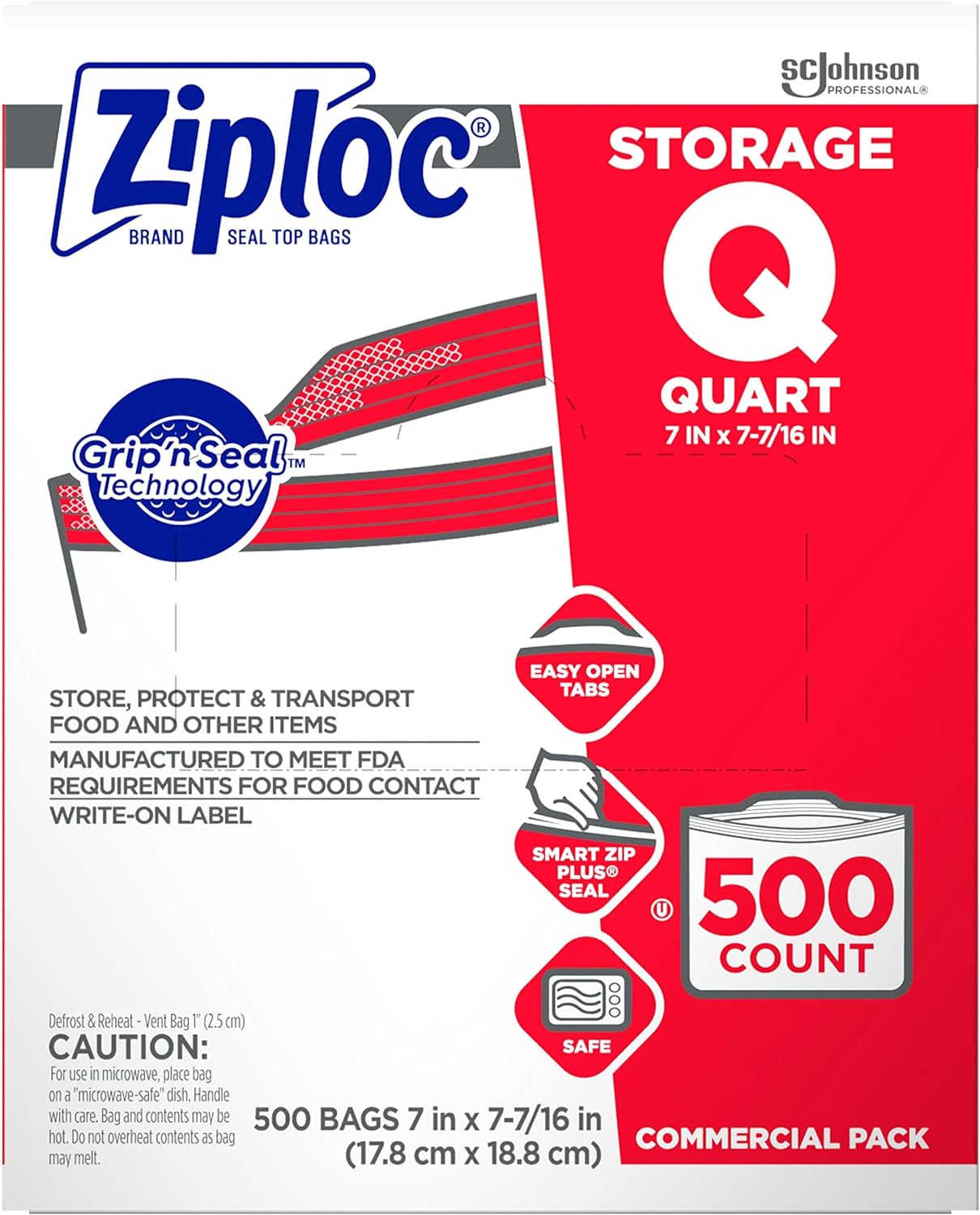 Ziploc Storage Bags for Food Organization and Storage, 500 Count
