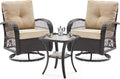UDPATIO 3 Piece Patio Furniture Set - Swivel Rocker Chairs with Table