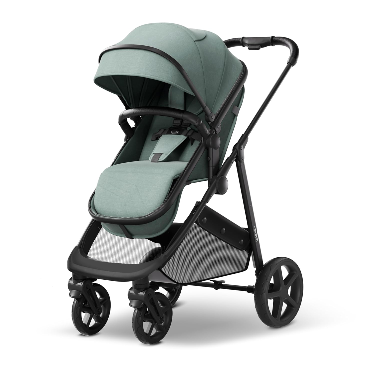 Convertible Mompush Stroller: Reversible Seat & UPF 50+