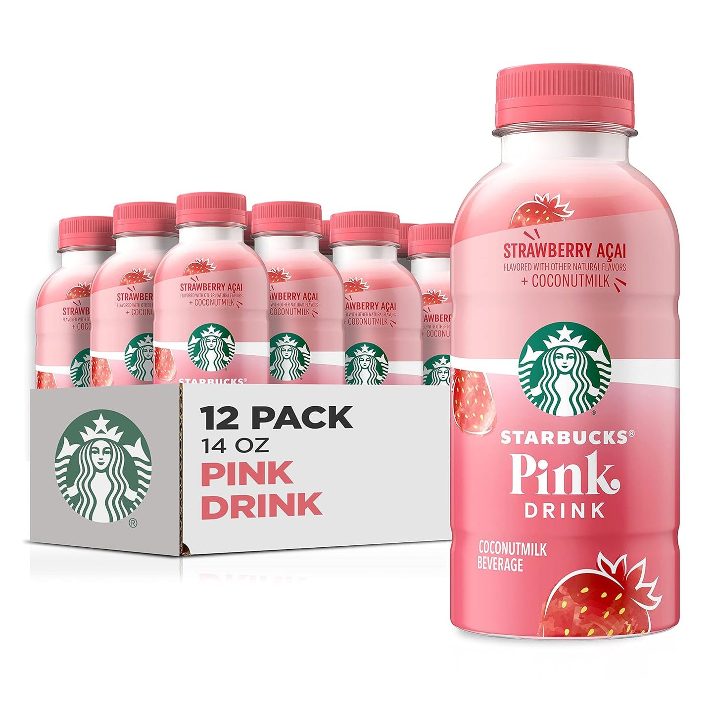 Starbucks Pink Drink 14oz Bottles - Fruity Coconut Delight