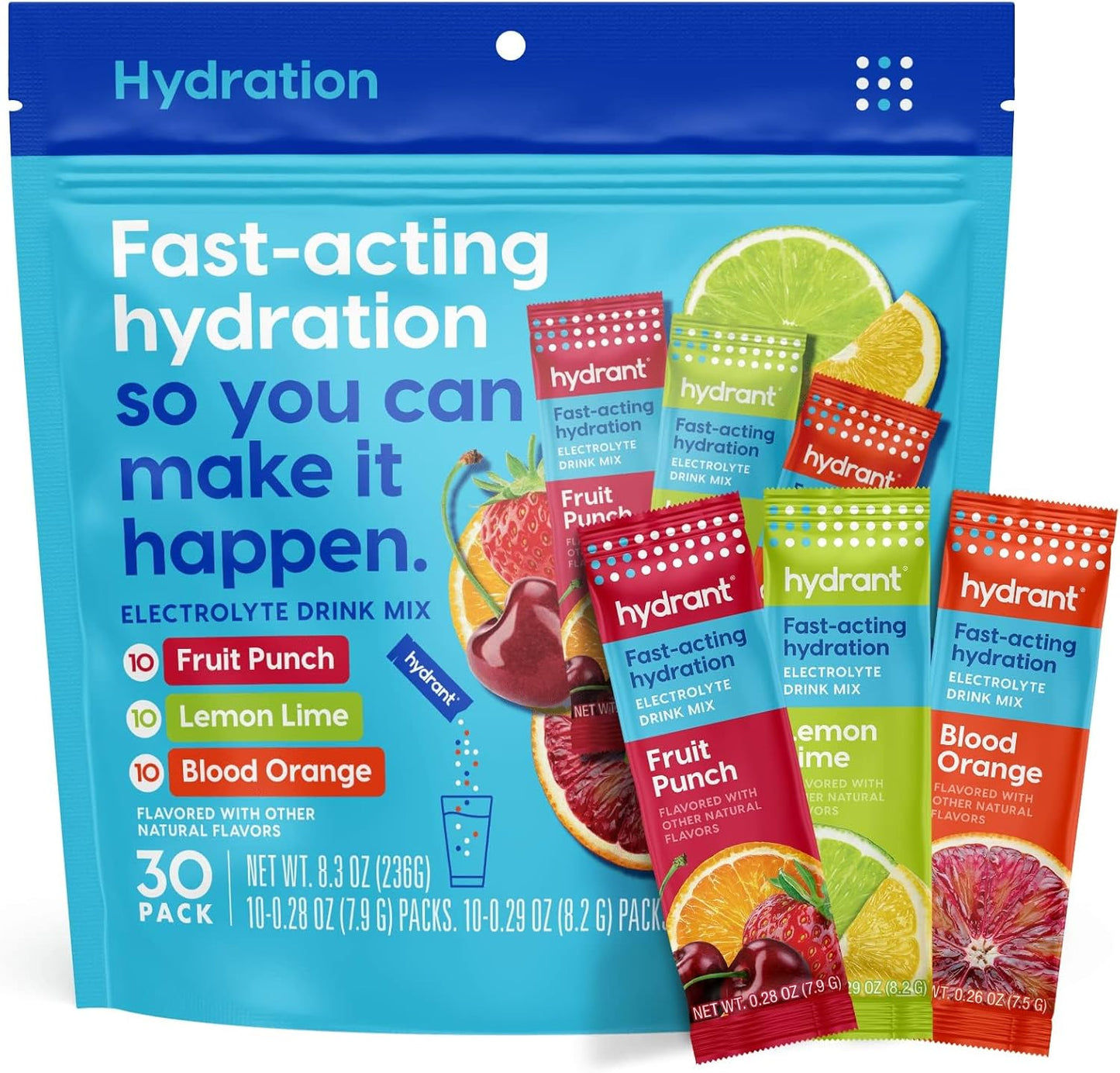 Hydrant Hydration Powder Variety Pack for Instant Electrolyte Boost