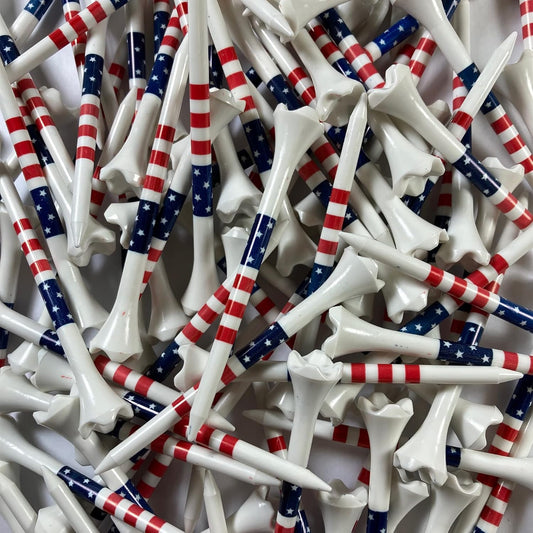 100 Pride Performance Golf Tees, Stars & Stripes for Improved Game!