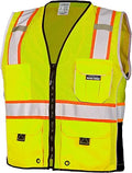 Kishigo mens 1513 High Visibility Safety Vest - Heavy Duty Comfort
