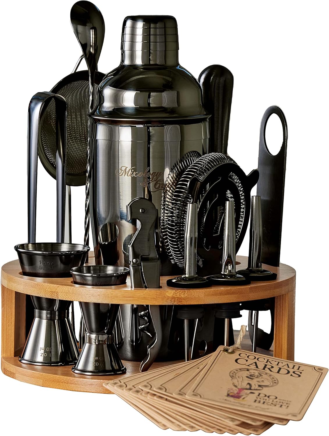 Mixology & Craft 15 Piece Bartender Kit for Home Cocktail Making