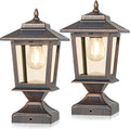 Solar Post Cap Lights for 4x4 Wooden Posts - Bright Outdoor Deck