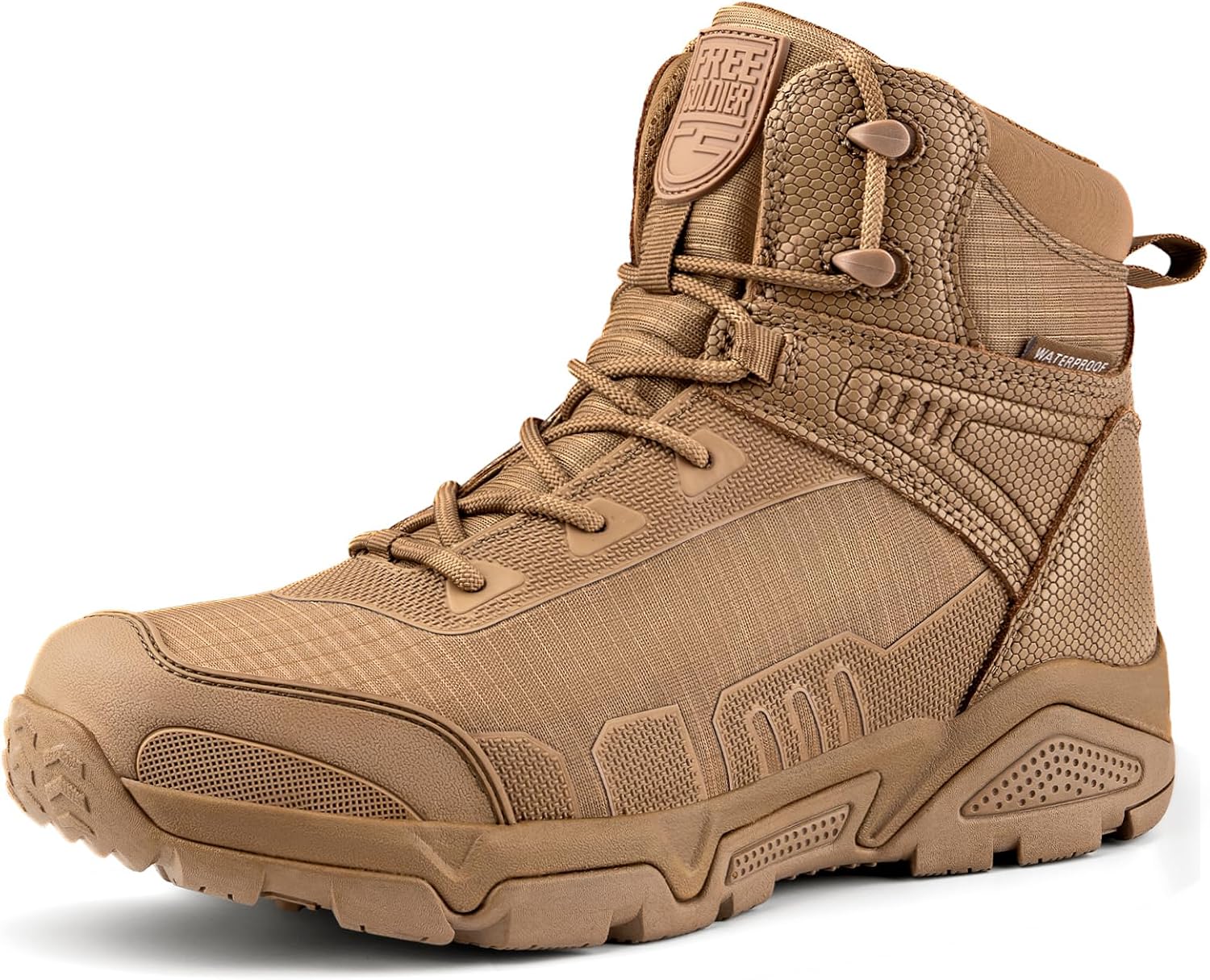 FREE SOLDIER Men's Waterproof Tactical Work Boots for All Seasons