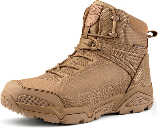 FREE SOLDIER Men's Waterproof Tactical Work Boots for All Seasons