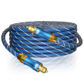 Digital Optical Toslink Cable 49ft - Clear Home Theater Sound