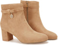 Ankle Boots for Women Chunky Block 2.5in Heel Tie Knot Booties