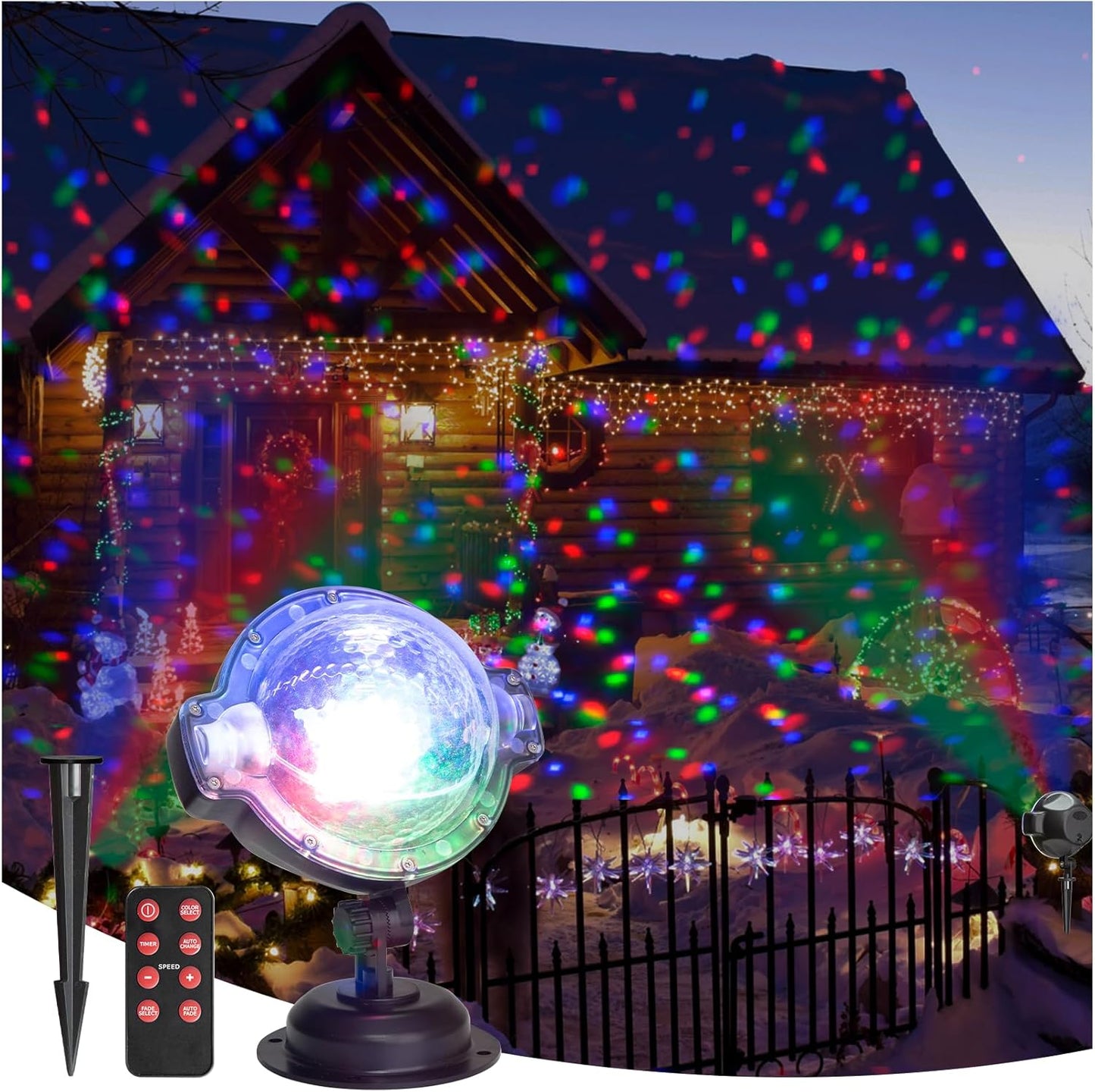 Vanthylit Multi-Function Snowfall Projector - Illuminate Your Holidays!