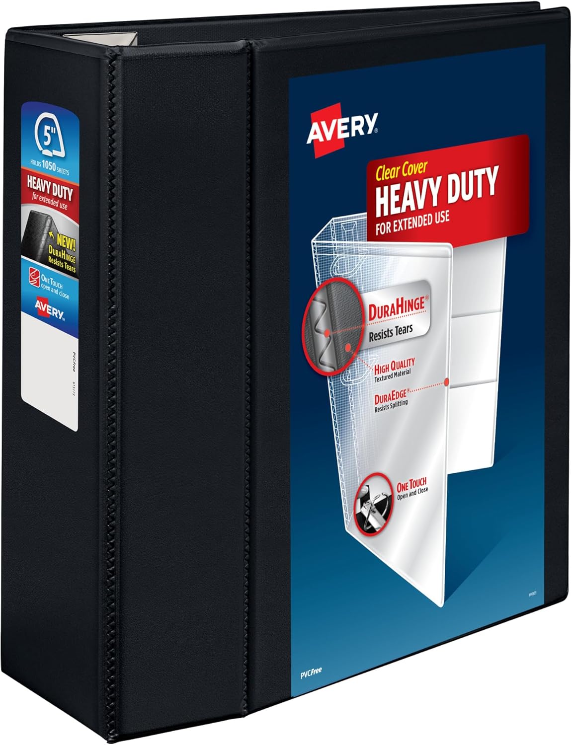 Avery Heavy-Duty 5 Inch Binders 3 Ring for School and Office