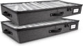 33x17x4.5 in Dark Gray Under Bed Storage Containers - 2pc Low Profile