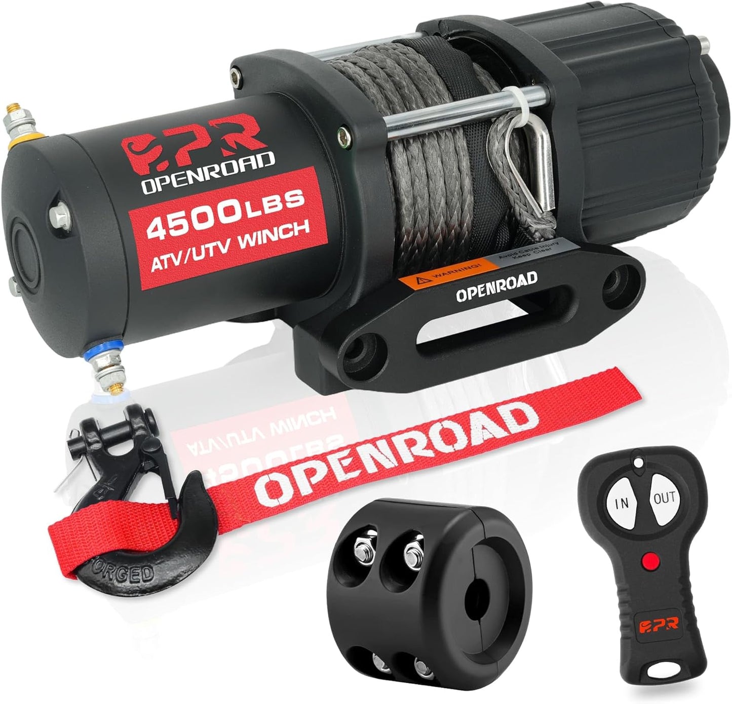 OPENROAD 4500 lb ATV/UTV Winch with Wireless Remote Control