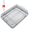 Large Stainless Steel Air Fryer Basket Set - Crisp with Ease!