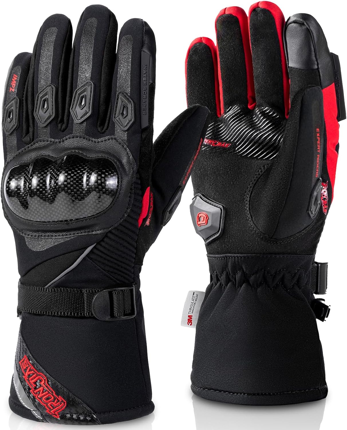 BORLENI Winter Motorcycle Gloves for Cold Weather Riding