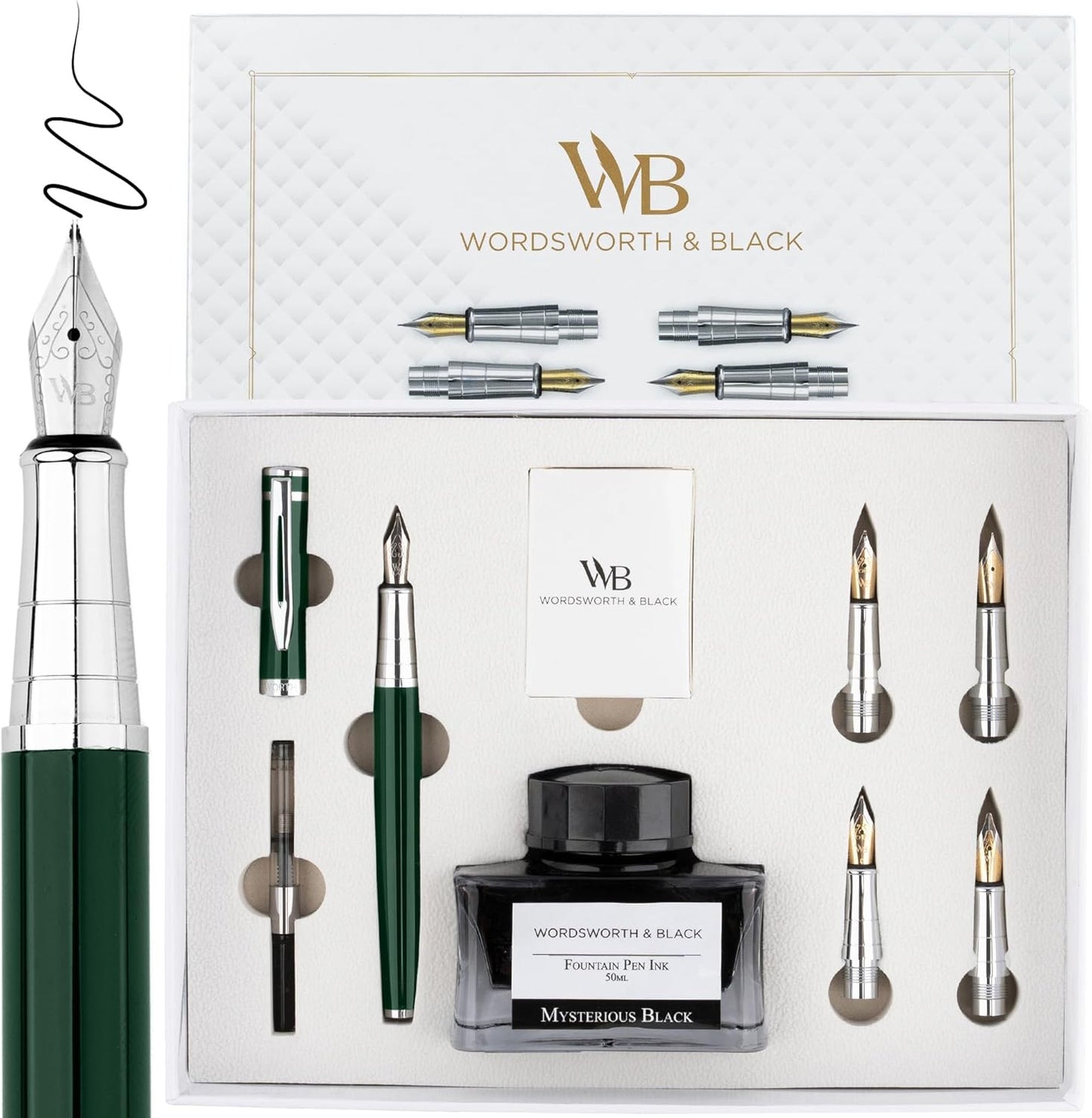 Wordsworth & Black Fountain Pen Gift Set for Smooth Writing