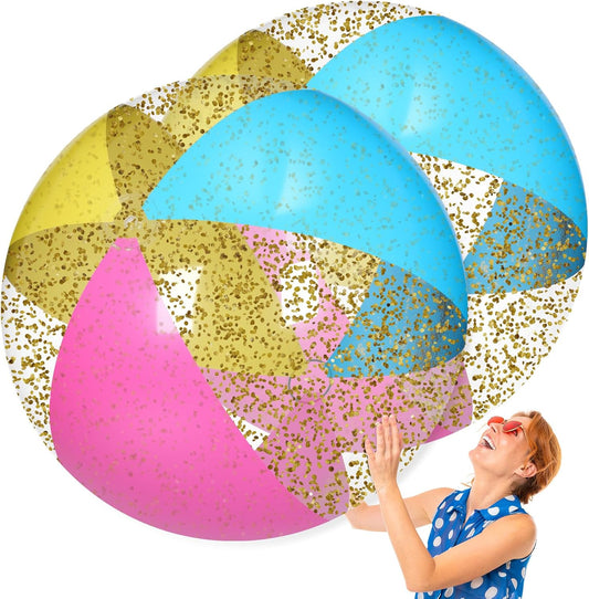 Giant Beach Balls for Swimming Pool Fun - 48 in Inflatable Toys