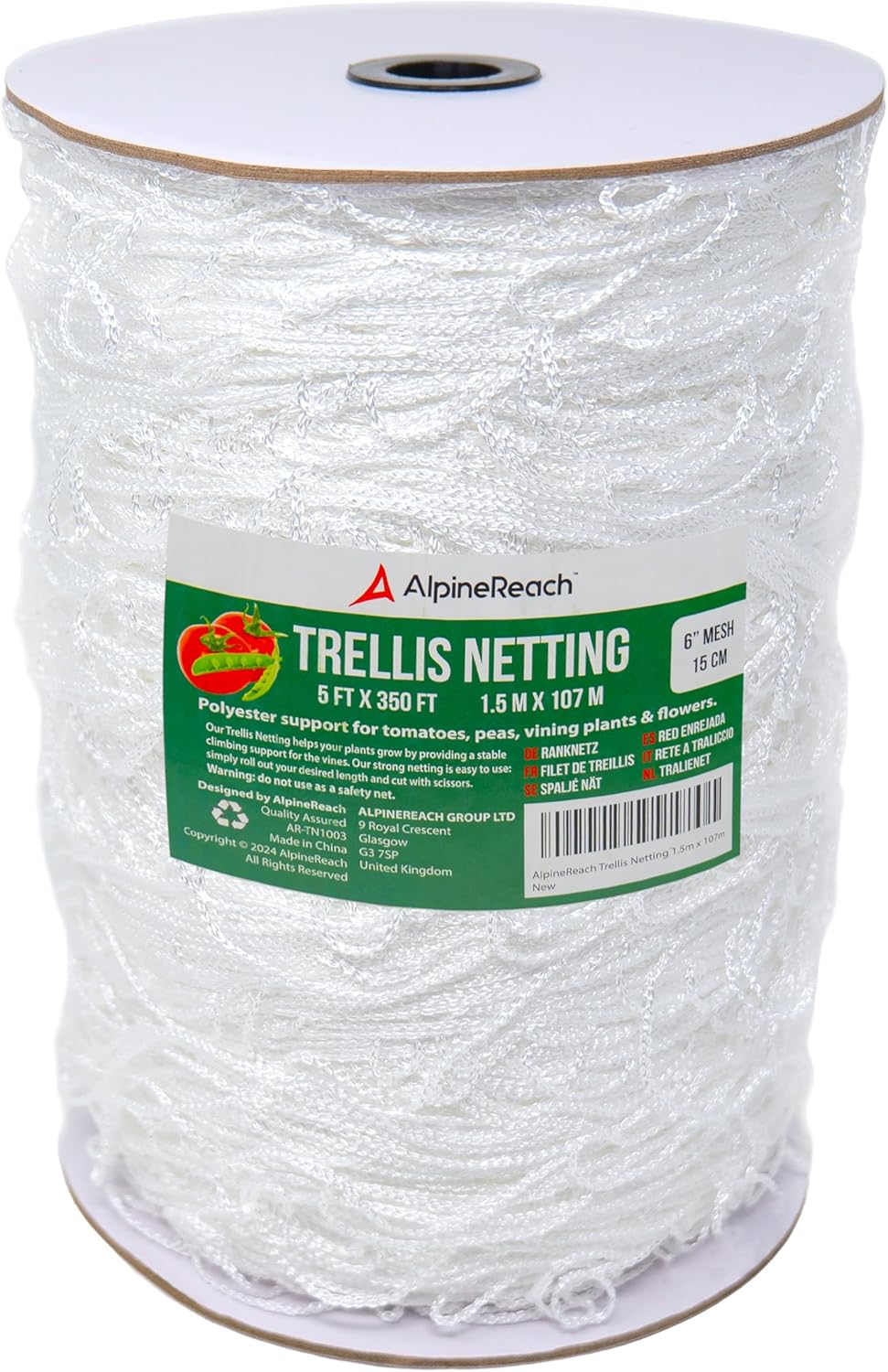 AlpineReach Trellis Netting 5 x 350 ft for High Yield Plants