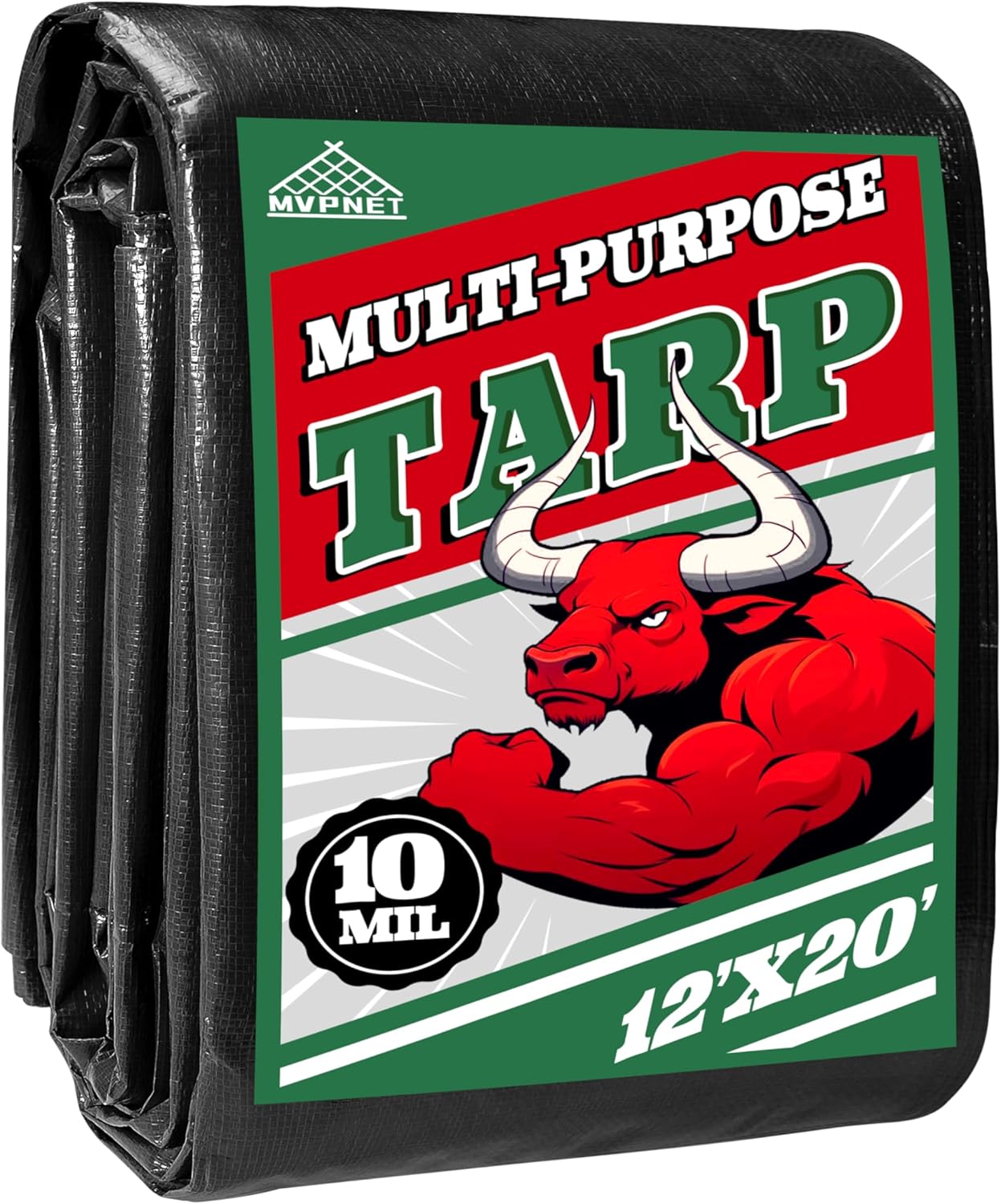 Heavy Duty Waterproof Tarp 12x20 ft for Camping and More