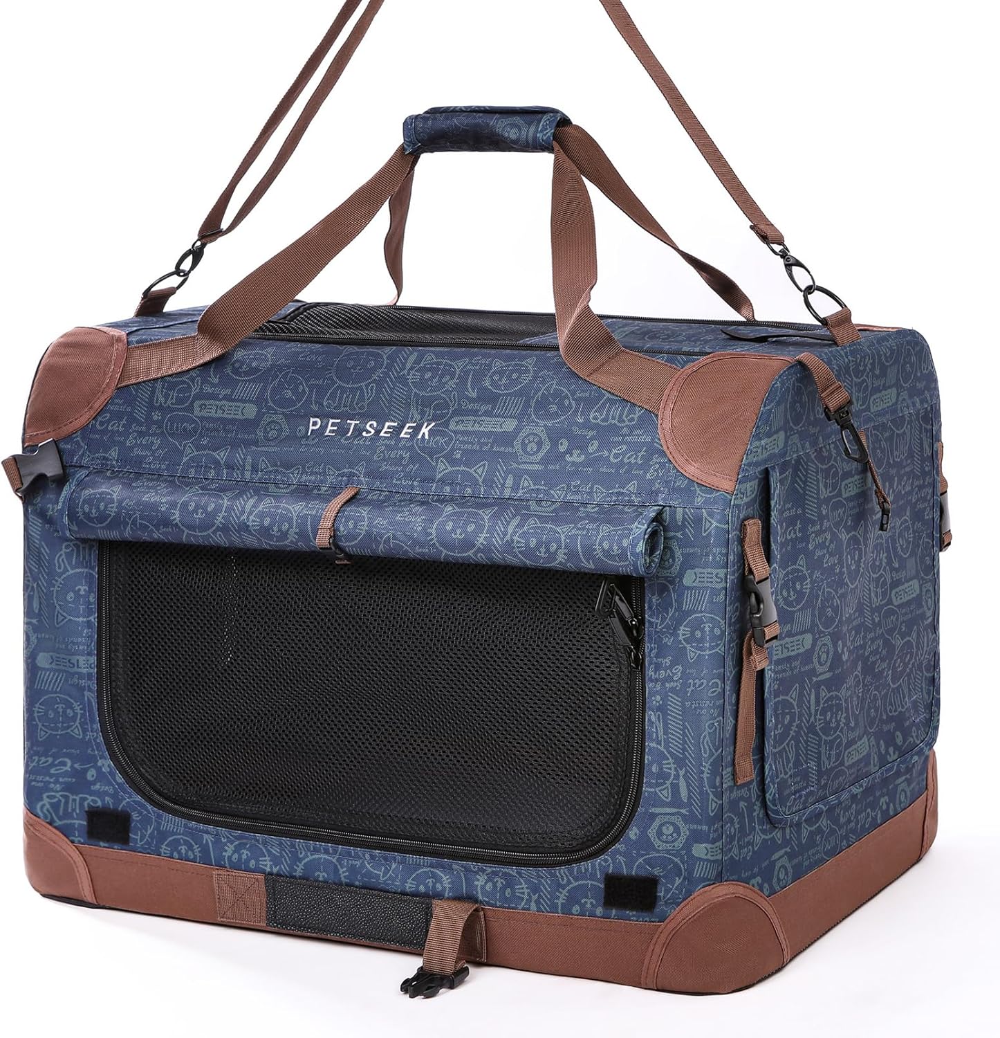 Extra Large Cat Carrier for Travel - Soft Sided Petseek Design