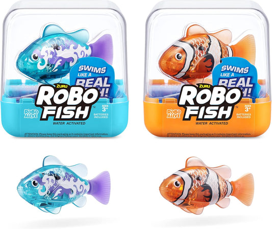 ZURU Robo Fish: Color-Changing Swimming Fun! 2 Pack, Batteries Included