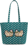 Vera Bradley Women's Cotton Small Tote Bag for Everyday Use
