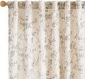 Linen Farmhouse Curtains with Floral Design for Vintage Style