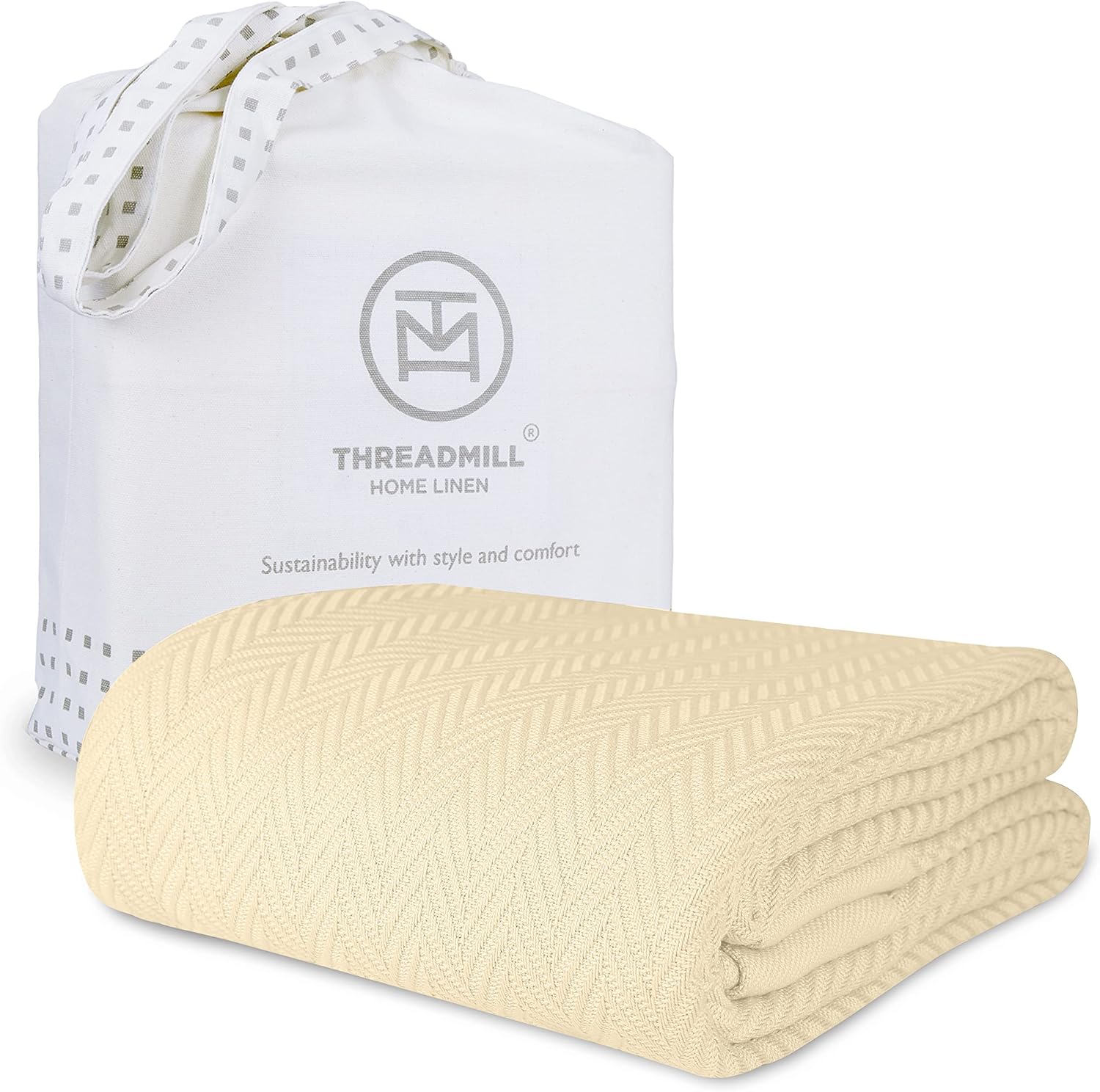 Threadmill Vanilla Cream King Size Blanket for All Seasons