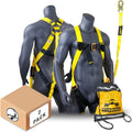 Safety Harness for Men SCORPION w/Attached 6ft Lanyard - Fall Kit
