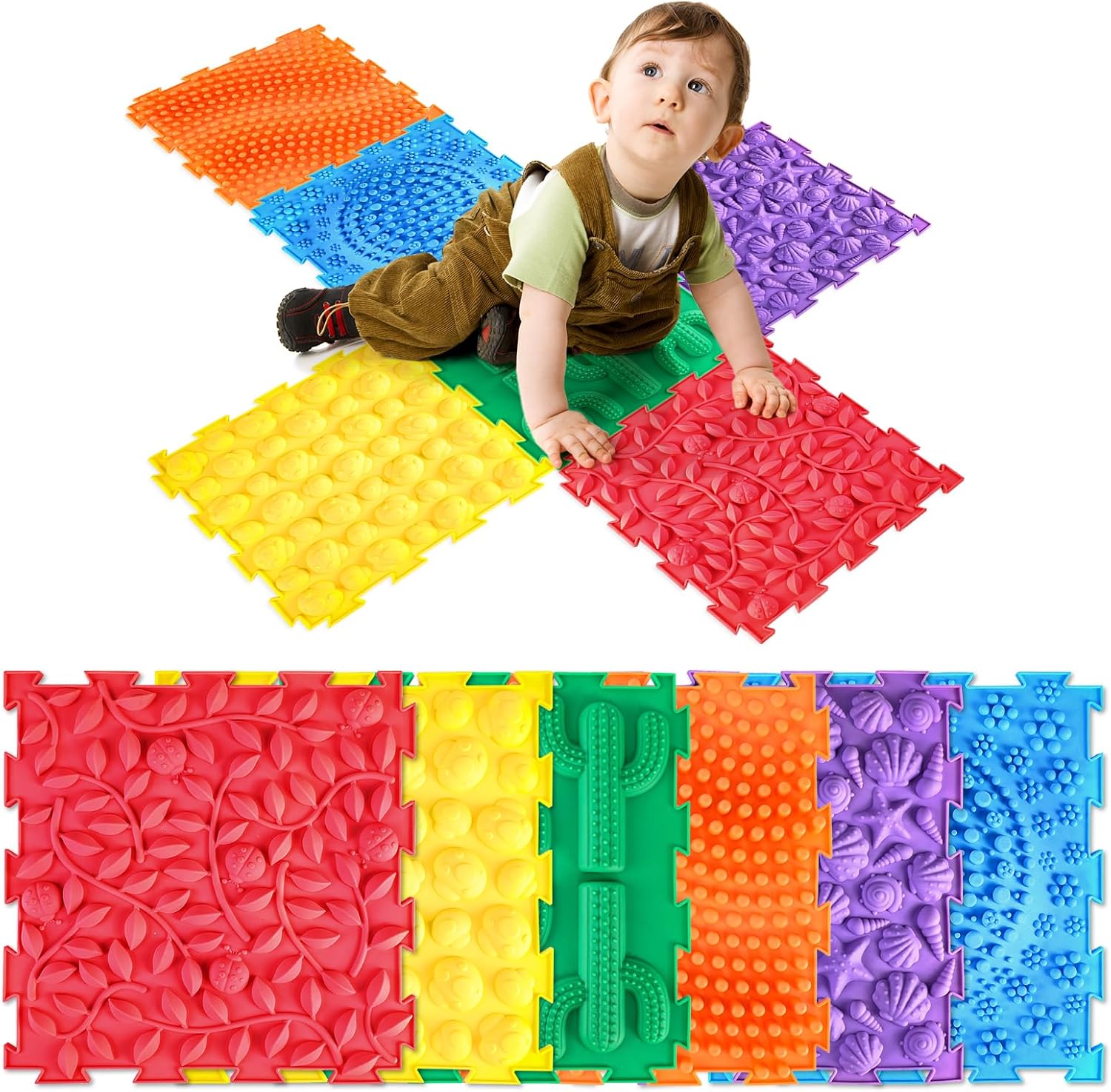 Sensory Mat for Autism Children - Textured Puzzle Play Mat