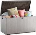 120 Gallon Deck Box - Double Layer Waterproof Outdoor Storage
