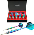 ADKX Steel Tip Darts 12 Pack Set with Nonslip Iron Barrels - Practice