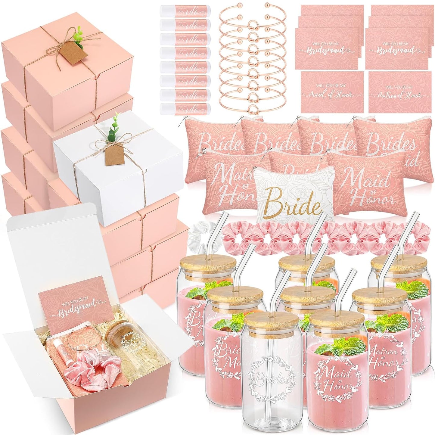 72 Pcs Bridesmaid Proposal Gifts Set for Special Occasions