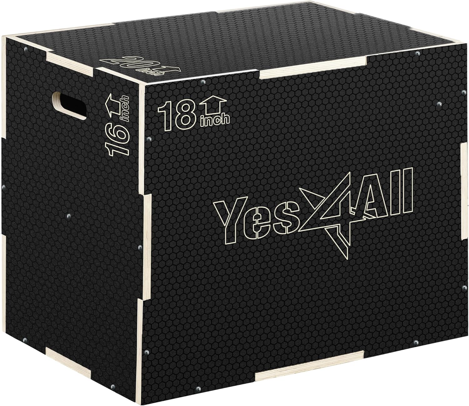 3 in 1 Non-Slip Wooden Plyo Box for Effective Workouts