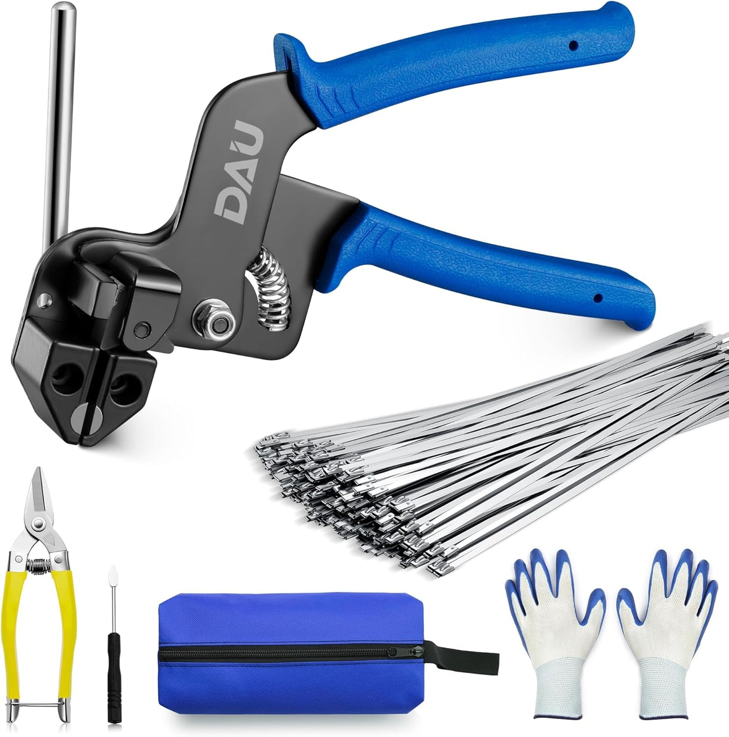 Stainless Steel Cable Tie Gun Kit for Fastening Metal Ties