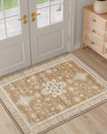 DEXI Area Rug for Entryway 2ft8in x4ft - Washable Low Pile Vintage Rug