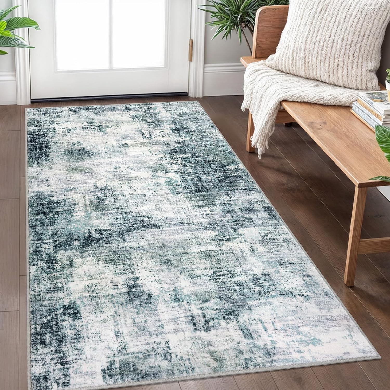 IOHOUZE Abstract Area Rug 3x5 Ft for Entryway and Kitchen
