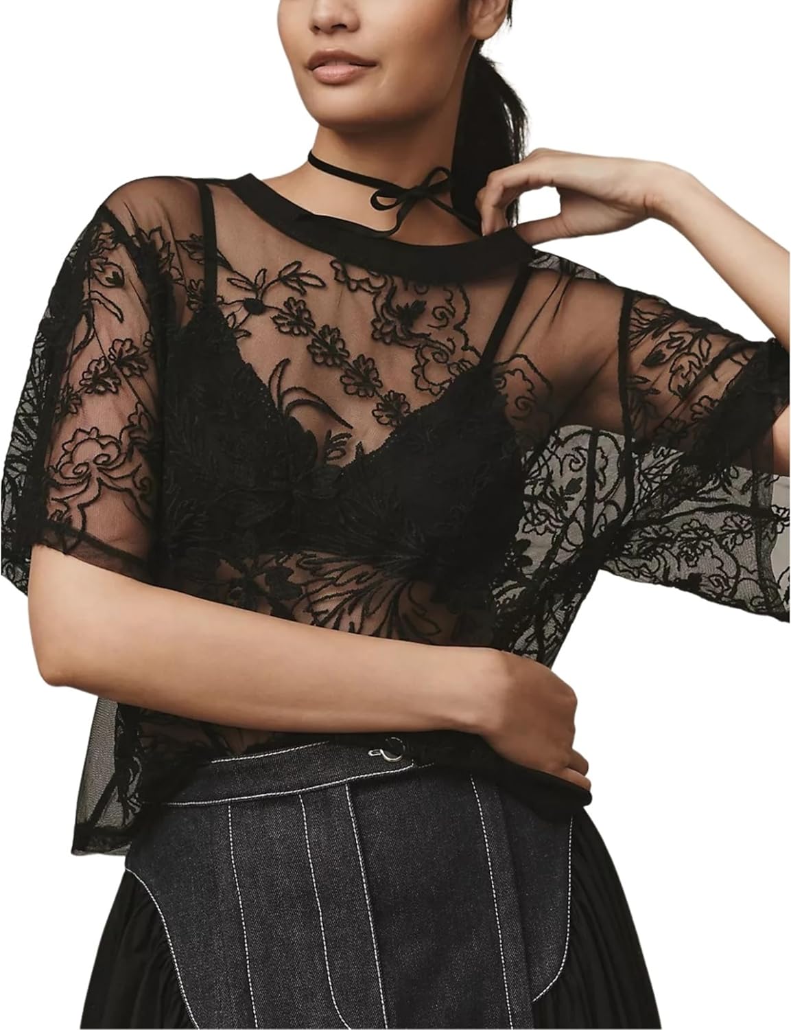 Stylish Women's Mesh Tops for Trendy Y2K Fashion Looks